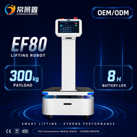 Robot mobile autonome EF80 pour la logistique de santé, charge utile de 300 kg, étanchéité IP43, navigation SLAM, autonomie de 6 à 8 heures, 360°