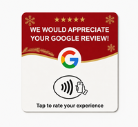 Support de table avec code QR dynamique Google Review en PVC et NFC pour menu de restaurant, Instagram, Facebook, LinkedIn