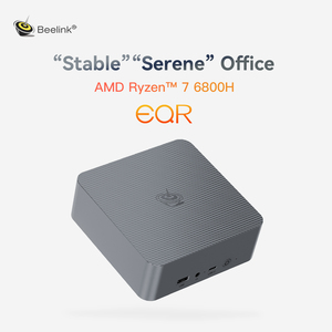 Mới Beelink thiết bị eqr6 6800H 32G 1TB eqr6 ai tiếng ồn thấp Mini <span class=keywords><strong>PC</strong></span> MSC Hệ thống làm mát cổng Ethernet kép tốc độ cao TV Box - Product Image 2