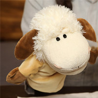 Marionnette à main en forme d'ours, jouet en peluche avec gants, bouche mobile/ouvrable, poupée en coton PP pour l'interaction parent-enfant en maternelle