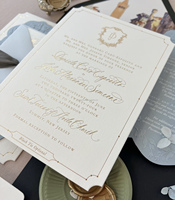 Cartes d'invitation personnalisées en papier couché gaufré 3D, estampées à chaud, sérigraphiées, avec logo personnalisé, grand format, pour événements spéciaux
