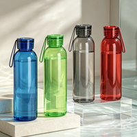 Bouteille d'eau en verre borosilicate coloré de qualité supérieure, personnalisée, 500 ml (16 oz), pour infusion à froid, avec bouchon en plastique et poignée de transport en silicone