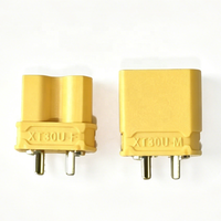 Conector XT30 a prueba de agua de fábrica, macho y hembra, XT30-F, enchufe eléctrico chapado en oro XT30-M para paquetes de baterías