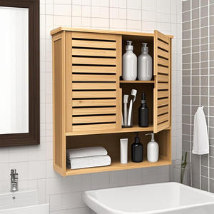 Lz מודל c מודרני ידידותי לסביבה במבוק mdf mdf mdf רב תכליתיים חדר אמבטיה ארון אחסון רהיטים 3 מדפים פשוט - Product Image 4