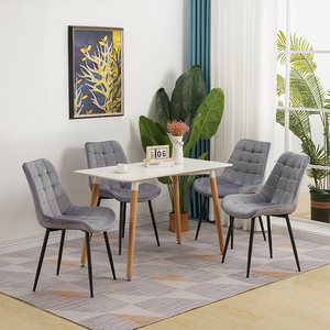 <span class=keywords><strong>Chaise</strong></span> <span class=keywords><strong>scandinave</strong></span> de luxe en <span class=keywords><strong>tissu</strong></span> d'ameublement, chaises de salle à manger en daim, chaises de loisirs modernes en <span class=keywords><strong>tissu</strong></span> froissé, capitonnées, velours français Navi - Product Image 6
