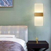Applique murale LED moderne en acrylique, lampe de chevet tout en cuivre, éclairage intérieur pour salon, chambre, loft, cuisine, couloir