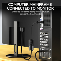 Adaptador VegGieg HDMI a VGA 1080P HD con Salida de Audio, Cable de Audio y Cable de Alimentación, Plug and Play para Laptop, Monitor y Proyector