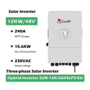 Mppt güneş hibrid invertör güneş hibrid Deye 3 faz inverteri 5Kw 6Kw 8Kw 10Kw 12Kw stokta