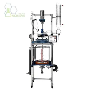 Quality Assurance High Efficiency 100l Double Layer Glass Reactor