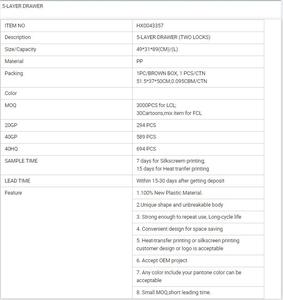 Tủ đựng đồ trẻ em <span class=keywords><strong>5</strong></span> tầng, tủ quần áo, hộp đựng đồ PP hoạt hình cho bé gái, phòng ngủ gia đình - Product Image 6