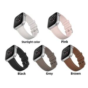 Bracelet de montre en TPU imitation cuir pour Apple Watch 38mm 41mm 42mm 44mm 49mm – Vente en gros usine - Product Image 5