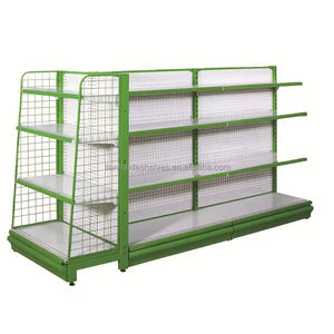 Étagère de présentation en acier pour supermarché, simple face/bifaciale, robuste, autoportante, réglable, pour magasin d'alimentation - Product Image 5