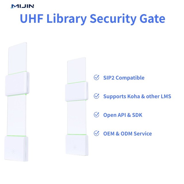 Smart Library Vertical Security Gate Anti-Misreading UHF RFID Library Security Solution Gate Alarm Access Control System