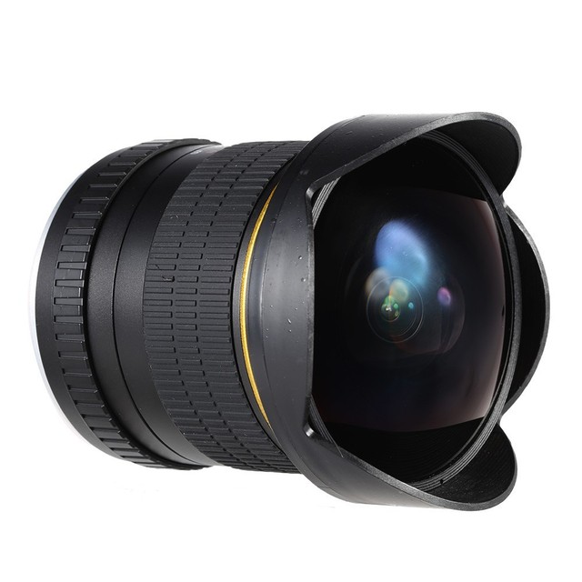 JINTU 8mmF3.0 Fisheye Lens Fixed Focal Length Ultra-Wide Angle Manual Focus for and for SLR Cameras