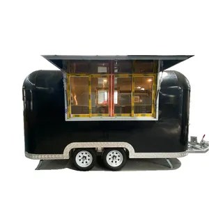 Caminhão móvel Airstream ao ar livre do alimento com carrinho completo do gelado Foo da cozinha para a venda