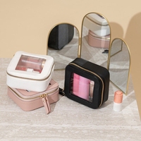 Bolsa de Cosméticos Transparente de PU PVC, Mini Estuche de Maquillaje Transparente, Gran Venta