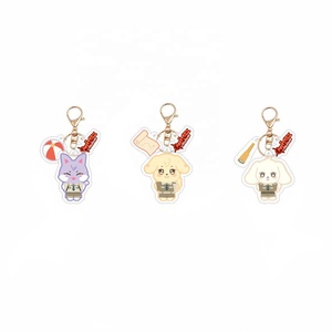 Custom Cartoon UV Printing Acrylic <b>Keychain</b> <b>Anime</b> Pattern Fashionable Souvenir Bag Pendant Accessories - Product Image 4