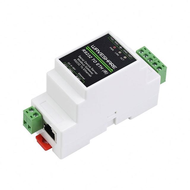 Waveshare industrial grade RS232 to RJ45 Ethernet bidirectional transparent Modbus gateway serial port server