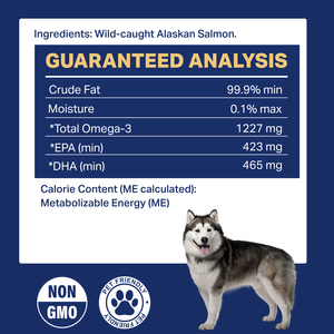 Aceite de Salmón para Perros 100% Natural, Suplemento de Aceite de Pescado Omega-3 con DHA y <span class=keywords><strong>EPA</strong></span>, Promueve la Función de Cadera y Articulaciones, Piel y Pelaje Saludables - Product Image 5