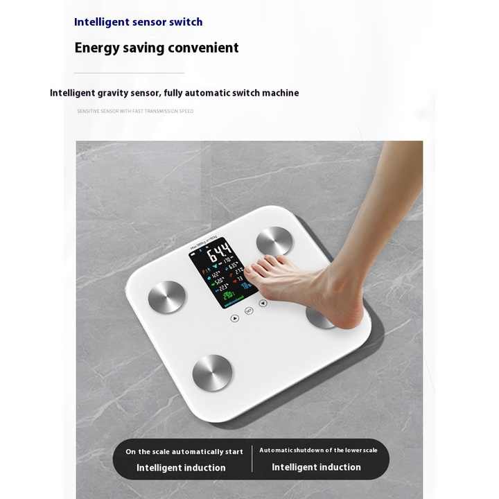 Smart for Bluetooth App-Controlled Electronic Analyzer Household Kitchen Bathroom Digital Scale Body Fat Weight Blue-Tooth Scale