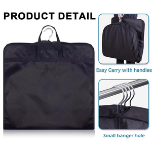 Custom Logo Gusseted Hanging Garment Bags Travel and Closet Storage Bag <strong>for</strong> <strong>Men</strong> Suit Cover With Handles <strong>for</strong> Clothes <strong>Coats</strong> - Product Image 3