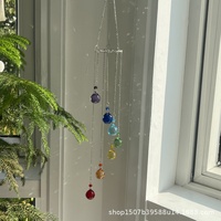 Approvisionnement direct transfrontalier Nouveauté Décoration de jardin Pendentif Arbre de vie Lumière AB sept couleurs Boule décorative Cristal soleil