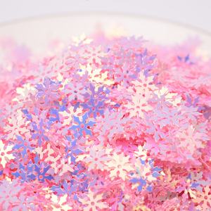 Lentejuelas Doradas de Copo de Nieve de 9mm, Material de PVC para Decoración de Uñas, Parches para Carcasas de Teléfono Móvil, Material DIY con Cuentas Rellenas de Slime y Cristal para Prendas - Product Image 3