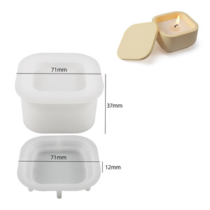 Cetakan Pot Bunga Gipsum Plester Nordik, Cetakan Silikon Vas untuk Wadah Lilin Semen Dengan Tutup - Product Image 6