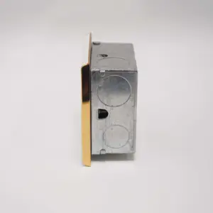F70 Bereich 1 Gang-Schalter weiße Farbe goldene galvanisierte Ring-Kunststoffplatte 86 Platte
