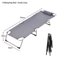 Lit pliant portable au design moderne pour la maison, lit de camp simple pour chambre, extérieur, hôpital et salon, avec cadre métallique inclinable