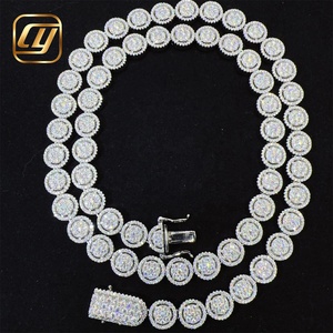 Collar de Joyería Hip Hop con Certificación GRA, Diamante Moissanite VVS de 10MM, Cadena Cubana Miami Iced Out, Plata de Ley 925 - Product Image 3