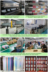 Cortina de Ducha de PEVA Ecológica Resistente a Desgarros con 3 Imanes en la Parte Inferior, Colores Opacos Blanco <span class=keywords><strong>Escarchado</strong></span> Transparente, Ojales en la Parte Superior, Engrosada - Product Image 2