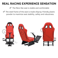 GY036 Support de simulateur de course Chaise de jeu vidéo Cadre de siège de course Cockpit professionnel pour Logitech G27 Thrustmaster T300 T150 RS