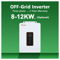 Système solaire hors réseau SRNE 8 kW 10 kW 12 kW, système d'énergie solaire triphasé hors réseau, panneaux solaires avec batterie et onduleur