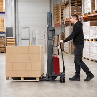 Chariot élévateur électrique autoporteur portable de fabrication chinoise, certifié CE ISO, avec batterie lithium-ion et capacité personnalisable