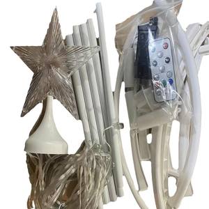 Lumières décoratives de Noël LED, forme d'arbre de Noël irisé, fenêtre, scène de vacances, ambiance créative, arrangement - Product Image 5