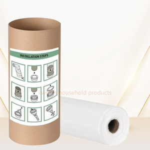 400m Parfum frais Sacs forts et épais Sacs seau <span class=keywords><strong>à</strong></span> couches recharge compatible avec toutes les cassettes vides, couleur blanche - Product Image 1