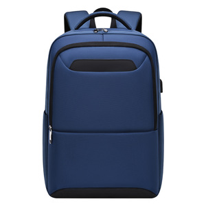 15.6 Inch Business Laptop <b>Backpack</b> <b>Waterproof</b> With USB Port Minimalist Polyester <b>Backpack</b> Custom Logo MOQ 50 - Product Image 1
