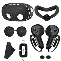 Pour Meta Quest 3S ensemble de housses de protection en Silicone sept pièces poignée de couverture ouverte masque de protection contre la lumière accessoires de jeu