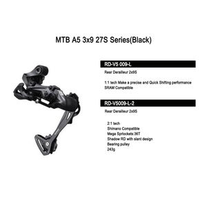 LTWOO-palanca de cambio de marchas para bicicleta, grupo de cambio de velocidad A5 <span class=keywords><strong>3X9</strong></span> 27, desviadores delanteros y traseros de 9 velocidades - Product Image 6