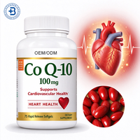 Compléments Végétaliens OEM Coenzyme Q10 Ubiquinol à Base de Plantes pour la Santé Cardiaque et Cérébrale – Capsules de CoQ10 et Oméga 3 en Gélules Molles