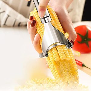 Sgranatore di Mais in Acciaio Inossidabile Argento, Utensile per Sbucciare Mais Bollito, Sgranatore di Mais per Cucina Domestica - Vendita Calda - Product Image 4