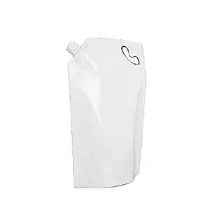 Customized Milky White Liquid Spout Pouch with Hanging Hole