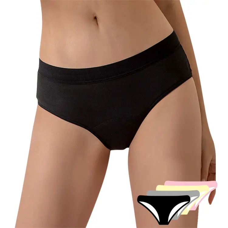 Sanitary Panties Seamless for Women Natucare Pink Plus Size Black Bikini Woven Adults Menstrual Period Panties Mid Waist Cotton