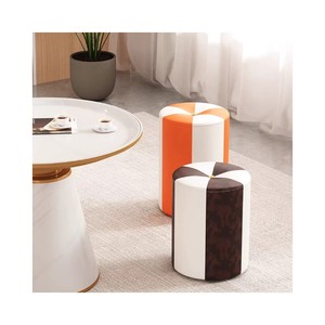 Sgabello Moderno Creativo in Legno Massello, Panca Bassa Multifunzionale per Soggiorno, Trucco e Ingresso - Product Image 2
