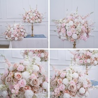 DKB Offre Spéciale Boules de Fleurs pour Centres de Table de Mariage en Gros – Exquises Boules de Fleurs Artificielles Roses et Blanches de 70 cm en Vrac
