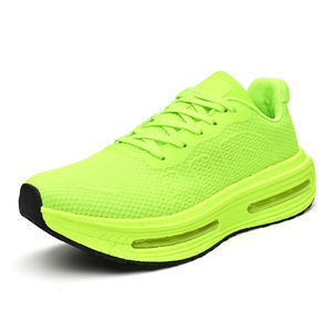 Chaussures de course respirantes en mesh pour hommes et femmes, qui brillent <span class=keywords><strong>dans</strong></span> <span class=keywords><strong>le</strong></span> <span class=keywords><strong>noir</strong></span>, avec coussin d'air intégral, confortables et robustes, pour la marche quotidienne et la remise en forme - Product Image 2