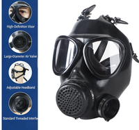 Masque facial intégral tactique anti-gaz, masque de survie nucléaire et chimique pour gaz, vapeurs, produits chimiques, peinture au pistolet, poussière, rénovation
