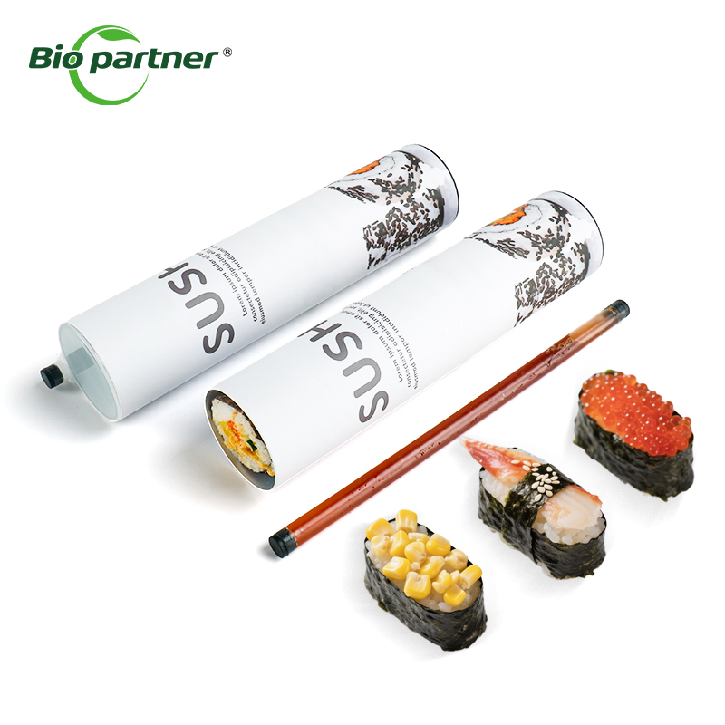 Suka Sushi Roll Push Pop Container Cylinder Paper Packaging Sashimi Tube Takeout Box Disposable For Take Away