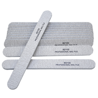 Lime à ongles zébrée droite professionnelle à double grain 80/100 avec logo personnalisé, outils de beauté pour salon, 1000 pièces/boîte, livraison gratuite aux États-Unis